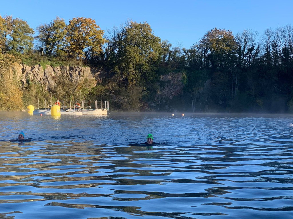 Photograph of winter mist over the lake